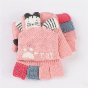 img 1 attached to Convertible Fingerless Toddler Christmas Accessories for Girls - Ideal for Texting