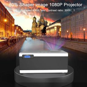 img 3 attached to 🎥 AZEUS Pro True 6000L 200'' Large Screen Video Projector for Family Home Theater, 2 USB Ports, 2 HDMI Ports Movie Projector for VGA, USB, Laptop, Smart Phone, TV Stick