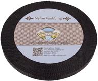 🖤 high quality black 1/2 inch heavy nylon webbing (10 yards) by country brook design logo