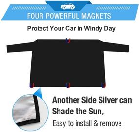 img 3 attached to ❄️ ALTITACO Car Rear Windshield Snow Cover: Premium Protector with Flaps, Magnets & Sun Shade - Ideal for Cars, Trucks, SUVs, and Vans