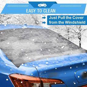 img 1 attached to ❄️ ALTITACO Car Rear Windshield Snow Cover: Premium Protector with Flaps, Magnets & Sun Shade - Ideal for Cars, Trucks, SUVs, and Vans