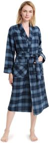 img 4 attached to 👘 Cozy up in Style with SIORO Womens Flannel Robes - Comfy Cotton Plaid Bathrobe with Shawl Collar Loungewear