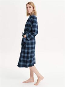 img 1 attached to 👘 Cozy up in Style with SIORO Womens Flannel Robes - Comfy Cotton Plaid Bathrobe with Shawl Collar Loungewear