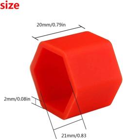 img 3 attached to 🔴 Andux Land Wheel Lug Nut Covers Silicone 21mm 20PCS LSBHT-01 (Red): Enhance Safety and Style with Durable Red Lug Nut Covers