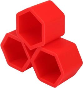 img 1 attached to 🔴 Andux Land Wheel Lug Nut Covers Silicone 21mm 20PCS LSBHT-01 (Red): Enhance Safety and Style with Durable Red Lug Nut Covers