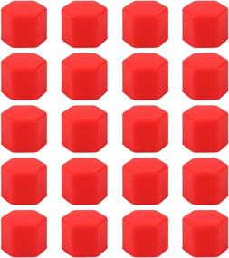 img 2 attached to 🔴 Andux Land Wheel Lug Nut Covers Silicone 21mm 20PCS LSBHT-01 (Red): Enhance Safety and Style with Durable Red Lug Nut Covers