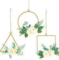 funpeny led floral hoop wreath for spring summer ramadan decorations, pre-lit peony flower eucalyptus wreath with lights, ideal home decor for front door, wall, indoor/outdoor, windows, bedroom логотип