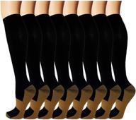 🧦 copper compression socks: boost circulation for men & women during medical running, hiking & cycling - 15-20 mmhg логотип