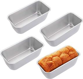 img 4 attached to 🍞Jucoan 4 упаковки 1 фунт хлеба НАсосная форма для выпечки мясного хлеба из анодированного алюминия, 7,75" x 4" x 2,75".