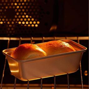 img 1 attached to 🍞Jucoan 4 упаковки 1 фунт хлеба НАсосная форма для выпечки мясного хлеба из анодированного алюминия, 7,75" x 4" x 2,75".