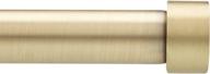 🔒 umbra cappa curtain rod set: stylish brass design with finials, brackets & hardware, adjustable 36-66 inches logo