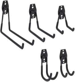 img 4 attached to 🔩 Heavy Duty Garage Wall Hooks: Wall Mounted Utility Storage, Pack of 12, Coated Steel [5 Sizes Variety Pack]