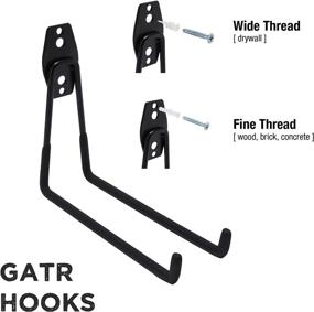 img 3 attached to 🔩 Heavy Duty Garage Wall Hooks: Wall Mounted Utility Storage, Pack of 12, Coated Steel [5 Sizes Variety Pack]