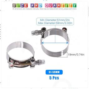 img 3 attached to Glarks 51 59Mm Stainless T Bolt Intercooler Replacement Parts