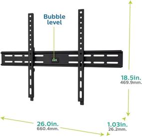 img 2 attached to Крепление Philips VESA 600x400 для ТВ на стену с фиксированными кронштейнами для ЖК- и LED-плоского экрана от 37 до 90 дюймов - выдерживает до 130 фунтов, с запирающейся безопасной планкой, уровень для проверки горизонта - легкая установка, в комплекте есть крепежные элементы (модель SQM3642/27)