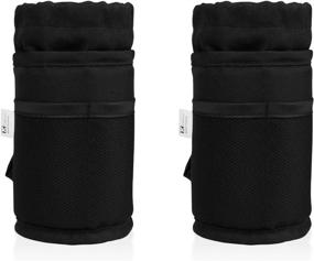 img 3 attached to 🚲 Tiekoun Bike Water Bottle Holder Bag - 2 Pack Insulated Cup Holder for Bike, Boat, Scooter, Wheelchair - R&B-602