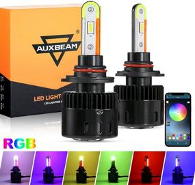 img 4 attached to Auxbeam 9006 RGB LED Bulb CSP Chips, F-B5 Series 9006/HB4 LED Daytime Running Lights - 15000 Lumens, 60W Multi-color, Mobile APP Bluetooth Control - Pack of 2