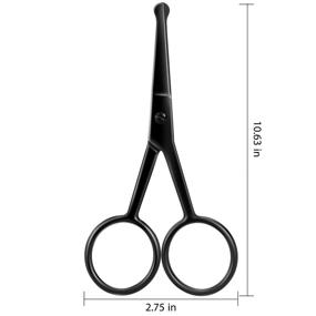img 3 attached to ✂️ Stainless Steel Eyebrow & Moustache Grooming Scissors
