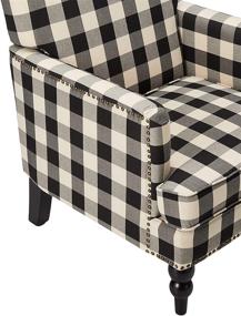 img 1 attached to 🪑 Evete Tufted Fabric Club Chair by Christopher Knight Home - Black Checkerboard