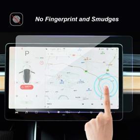 img 3 attached to 🔒 YuetMei 15-inch Anti-Glare Anti-Fingerprint Screen Protector for Tesla Model 3 and Model Y Touchscreen
