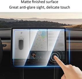 img 1 attached to 🔒 YuetMei 15-inch Anti-Glare Anti-Fingerprint Screen Protector for Tesla Model 3 and Model Y Touchscreen