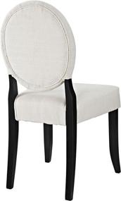 img 1 attached to Modway Button Dining Chair Beige Furniture