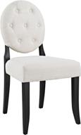 modway button dining chair beige furniture логотип