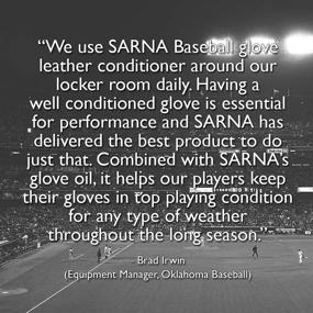 img 3 attached to SARNA Baseball Glove Leather Conditioner: The Ultimate Solution for Baseball and Softball Gloves - 8.0 oz, Made in USA