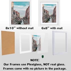 img 3 attached to 6 Pack of 8x10 White Nature Solid Wood Picture Frames for Wall Mounting and Tabletop Display - Enhanced SEO