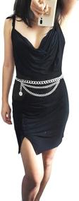 img 2 attached to 👗 Ultimate Style Statement: Women's Trendy Multilayer Metal Link Waist Chain with Long Tassel Belly Chains and Waistbands - Enhance Your Look with Exquisite Body Jewelry