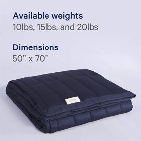 img 3 attached to Casper Sleep Weighted Blanket, 15 lbs, Indigo - Ultimate Comfort for Deep Sleep