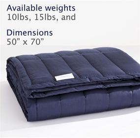 img 2 attached to Casper Sleep Weighted Blanket, 15 lbs, Indigo - Ultimate Comfort for Deep Sleep