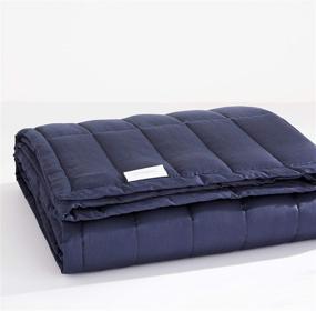 img 4 attached to Casper Sleep Weighted Blanket, 15 lbs, Indigo - Ultimate Comfort for Deep Sleep