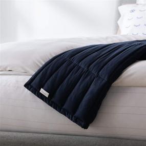 img 1 attached to Casper Sleep Weighted Blanket, 15 lbs, Indigo - Ultimate Comfort for Deep Sleep