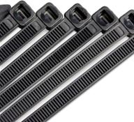 🔗 flurhrt f-01 nylon zip ties, 10 inch, black, pack of 100 - durable cable ties for any project логотип