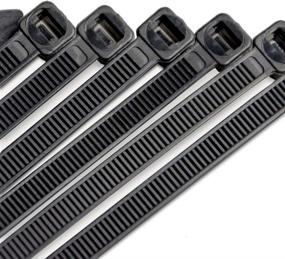 img 4 attached to 🔗 Flurhrt F-01 Nylon Zip Ties, 10 Inch, Black, Pack of 100 - Durable Cable Ties for Any Project