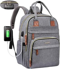 img 4 attached to 💻 LOVEVOOK Laptop Backpack for Men: Stylish & Durable Backpacks for Tech Enthusiasts