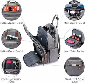 img 2 attached to 💻 LOVEVOOK Laptop Backpack for Men: Stylish & Durable Backpacks for Tech Enthusiasts