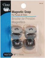 dritz 760-65 magnetic snap, square, 0.75-inch, nickel, pack of 2 sets logo