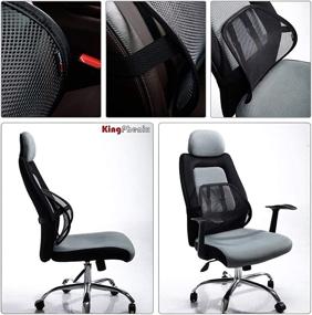 img 1 attached to Lumbar Support (2 Pack) with Breathable Mesh, Ideal for Car and Office Chairs