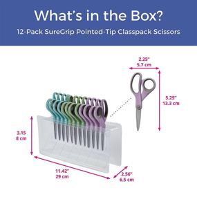 img 2 attached to School Classroom Scissor Classpack by ECR4Kids - ELR-13213: Cutting Edge SureGrip Kids Scissors with Pointed Tip, Assorted Colors