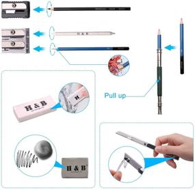 img 2 attached to Набор карандашей для эскизов и рисования - профессиональный набор художественных материалов для детей и взрослых, 35 шт.