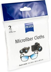 img 1 attached to 🔍 Enhance Lens Care with Zeiss Jumbo Reusable Microfiber Cloth, 12x16in (Set of 2)