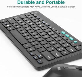 img 1 attached to 🔌 Rii RKM709 Wireless Keyboard and Mouse Combo - Ultra-Slim, 2.4GHz, Multimedia Office Keyboard for PC, Laptop, and Desktop - Ideal for Business and Office Use