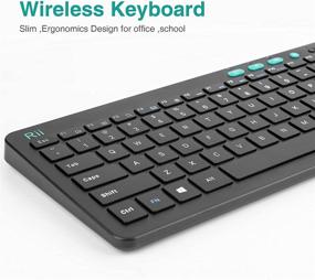 img 2 attached to 🔌 Rii RKM709 Wireless Keyboard and Mouse Combo - Ultra-Slim, 2.4GHz, Multimedia Office Keyboard for PC, Laptop, and Desktop - Ideal for Business and Office Use