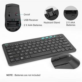 img 3 attached to 🔌 Rii RKM709 Wireless Keyboard and Mouse Combo - Ultra-Slim, 2.4GHz, Multimedia Office Keyboard for PC, Laptop, and Desktop - Ideal for Business and Office Use