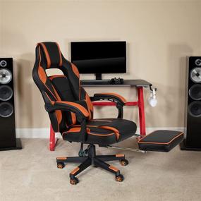 img 3 attached to 🔥 X40 Flash Furniture Racing Chairs in Black/Orange