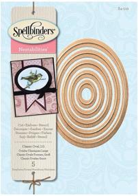 img 1 attached to 🔪 Spellbinders S4-110 Nestabilities Classic Ovals (Large) Etched/Wafer Thin Dies: Precision Cutting for Crafters