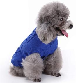 img 1 attached to 🐾 Pet Sweater, Cozy Dog Sweater, Knitted Dog Clothes for Small, Medium, and Large Dogs, Adorable Classic Cat Sweater, Unisex Dog Coat for Puppies and Cats