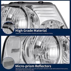 img 1 attached to AUTOSAVER88 Headlight Assembly for 2004-2008 Ford F-150 | Chrome Housing, Clear Lens | Passenger & Driver Side